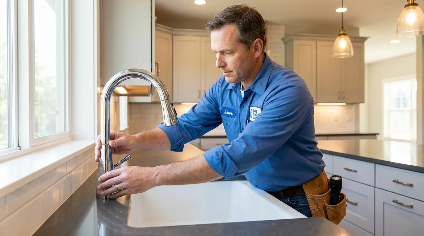 Kitchen faucet installation by Johns Plumbing LLC in Oakhurst